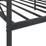 vidaXL Lit de jour sans matelas noir 100x190 cm acier