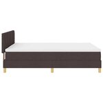 vidaXL Lit boxspring avec matelas Marron foncé 160 x 200 cm tissu
