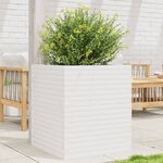 vidaXL Jardinière blanc 60x60x68 5 cm bois de pin massif