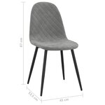 vidaXL Chaises à manger lot de 4 Gris clair Velours