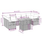 vidaXL Salon de jardin avec coussins 8 Pièces beige résine tressée