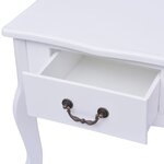 vidaXL Table de chevet MDF Blanc