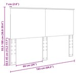 vidaXL Tête de lit Chêne brun 160 cm Bois d'ingénierie