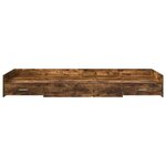 vidaXL Cadre de lit Chêne fumé 98 5 x 200 cm Bois d'ingénierie