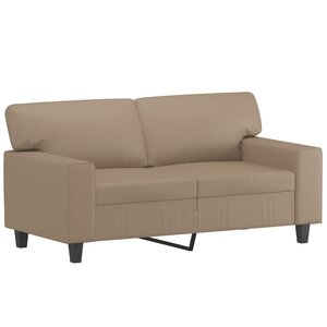 vidaXL Canapé à 2 places Cappuccino 120 cm Similicuir