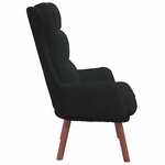 vidaXL Chaise relaxante en velours noir