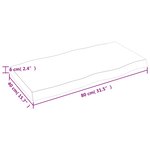 vidaXL Dessus de table bois massif traité bordure assortie