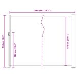 vidaXL Auvent latéral rétractable de patio 160 x 300 cm Marron
