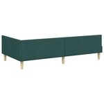 vidaXL Cadre de lit d'angle avec matelas avec matelas 2 Pièces Vert tissu