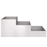 vidaXL Cache-pot de jardin Argent 90 x 90 x 35 cm Acier inoxydable