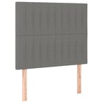vidaXL Tête de lit à LED Gris foncé 90x5x118/128 cm Tissu