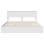 vidaXL Lit de Rangement Blanc 180 x 200 cm Bois d'ingénierie