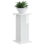 vidaXL Support de Plante Blanc brillant 30 5 x 30 x 60 5 cm