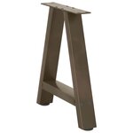 vidaXL Pieds de table basse en forme de A  2 pièces  50 x (42-43) cm  acier