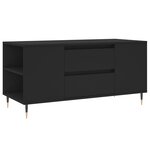 vidaXL Table basse noir 102x44 5x50 cm bois d'ingénierie