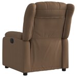 vidaXL Fauteuil inclinable Marron Tissu