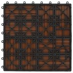 vidaXL Carreaux de terrasse 22 Pièces 30 x 30 cm 2 m² WPC Marron