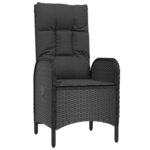 vidaXL Ensemble de salle à manger pour jardin 7 Pièces Noir Poly rotin