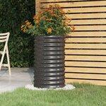 vidaXL Jardinière Acier enduit de poudre 40x40x68 cm Anthracite