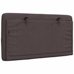vidaXL Coussin de tête de lit marron foncé 80 cm tissu