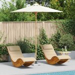 vidaXL Parasol de jardin Ø 240 x 260 cm Bambou Rond Crème blanc