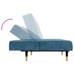 vidaXL Ensemble de canapés 2 Pièces bleu velours