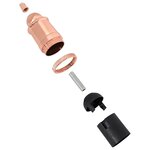 vidaXL Douilles de lampe 2 Pièces bronze or rose E27