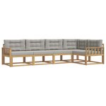 vidaXL Ensemble de canapés d'extérieur 4 pc Blanc et gris clair