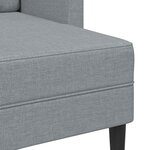 vidaXL Canapé 2 places avec méridienne en L gris clair 125 cm tissu