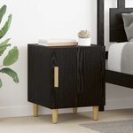 vidaXL Cabinet de chevet Chêne noir 40 x 40 x 50 cm Bois d'ingénierie
