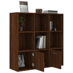 vidaXL Armoire à livres Chêne marron 98x30x98 cm