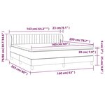 vidaXL Sommier à lattes de lit avec matelas Marron foncé 160x200 cm