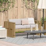 vidaXL Canapé de jardin Vert 134 x 60 x 62 cm Pin imprégné
