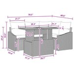 vidaXL Ensemble de canapé de jardin 5 Pièces Gris Poly rotin