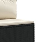 vidaXL Salon de jardin 10 Pièces avec coussins noir résine tressée