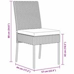 vidaXL Ensemble de salle à manger pour jardin 3 Pièces Gris Poly rotin
