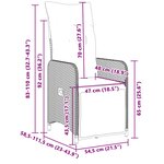 vidaXL Ensemble de bistro de jardin 7 Pièces coussins marron poly rotin