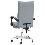 Chaise fauteuil siège pivotante de inclinable de bureau informatique étude clair tissu gris 02_0024236