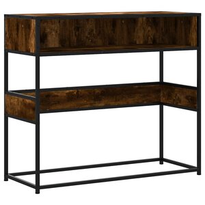 vidaXL Table console chêne fumé 90x35x80 cm bois d'ingénierie
