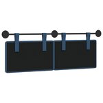 vidaXL Tête de lit suspendue Bleu Tissu