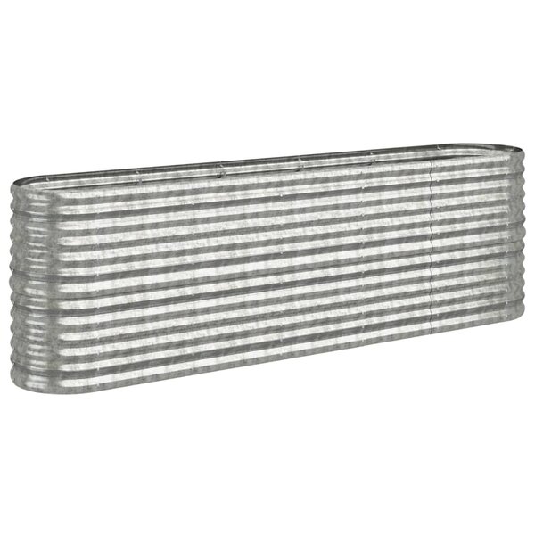 vidaXL Lit surélevé de jardin Acier galvanisé Argenté