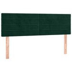 vidaXL Tête de lit à LED Vert foncé 144x5x78/88 cm Velours