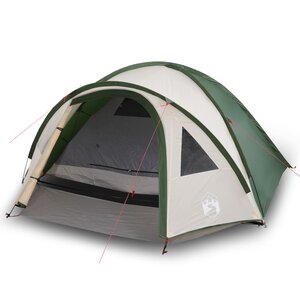 vidaXL Tente de camping à dôme 4 personnes vert imperméable