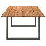 vidaXL Table à manger et bord naturel bois massif chêne rectangulaire