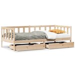 vidaXL Lit de jour avec tiroirs sans matelas 80x200 cm bois massif