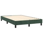 vidaXL Sommier à lattes de lit et matelas Vert foncé 120x200cm Velours