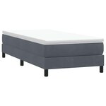vidaXL Sommier à lattes de lit et matelas gris foncé 90x210 cm velours