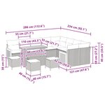 vidaXL Ensemble de canapé de jardin 13 Pièces Beige et Gris clair