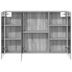 vidaXL Armoire Miroir de Salle de Bain Gris Sonoma