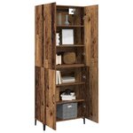 vidaXL Haut Armoire 2 Pièces Bois ancien Bois d'ingénierie